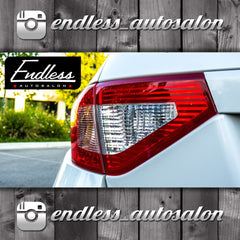 2008-2014 Subaru WRX STI Hatchback Tail Light Overlays W/ Cutout (Red) - Endless Autosalon