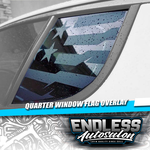 2018+ Kia Stinger Gymkhana Flag Quarter Window Overlay