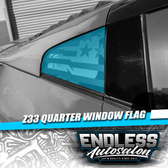 Z33, Z34 Gymkhana Quarter Window Flag Decal - Endless Autosalon