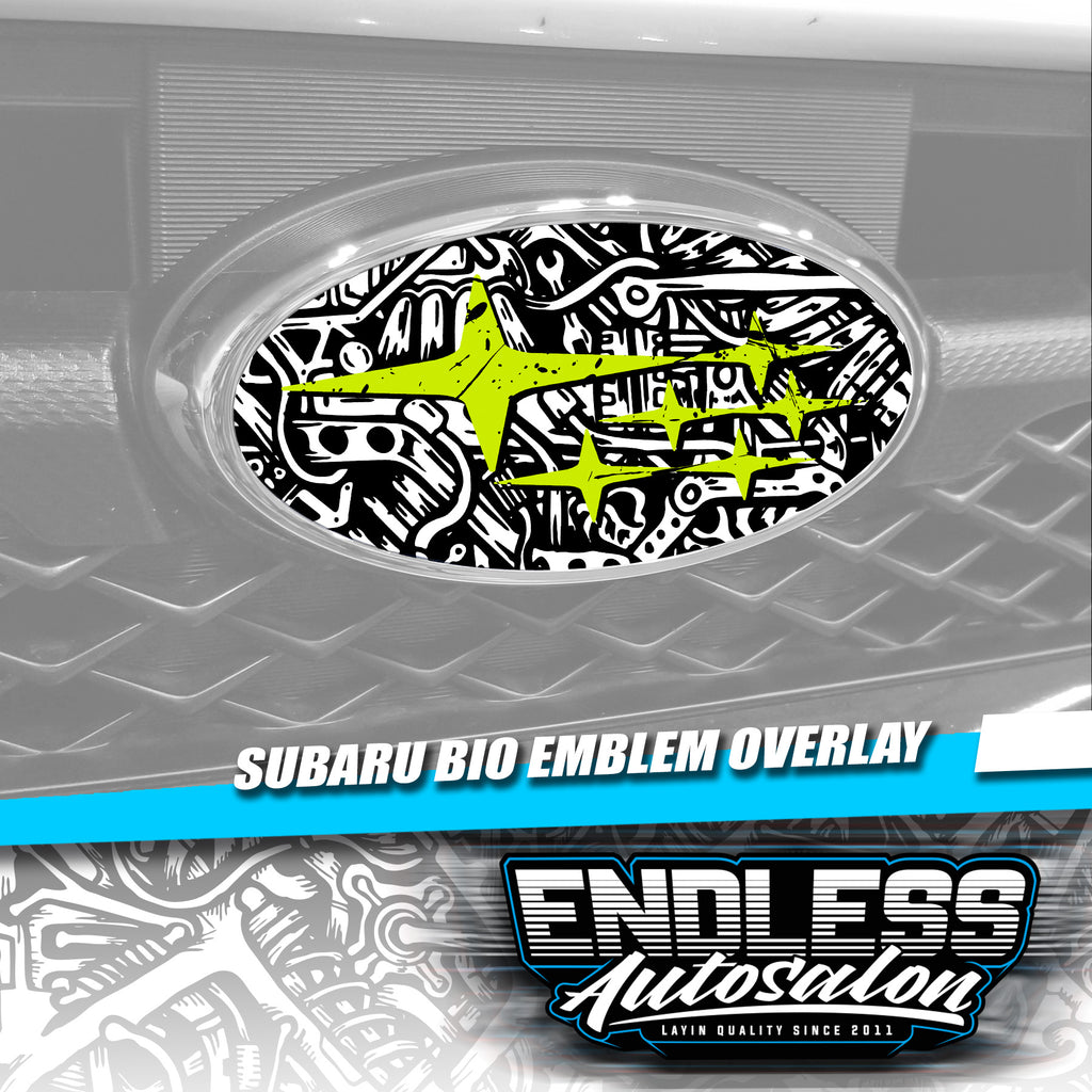 2008+ Subaru WRX/STI Sedan Bio Mechanical Emblem Overlay - Endless Autosalon