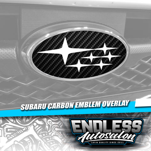2008+ Subaru WRX/STI Carbon Fiber Emblem Overlay