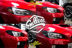 2015+ Subaru WRX STI Precut Amber Delete Kit Light Overlays - Black - Endless Autosalon
