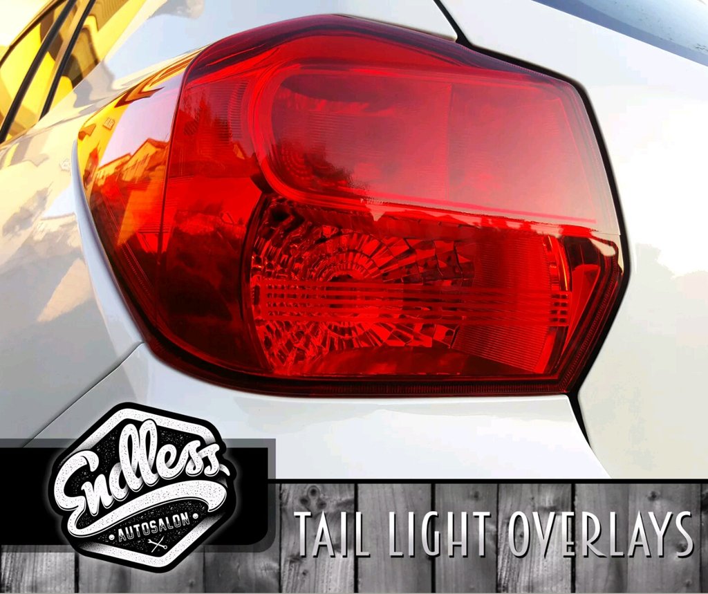 12-16 Subaru Impreza Wagon / XV Crosstrek Red Precut Tail Light Overlays - Endless Autosalon