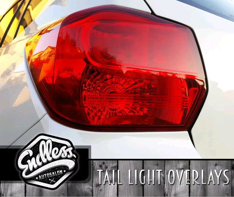 12-16 Subaru Impreza Wagon / XV Crosstrek Red Precut Tail Light Overlays