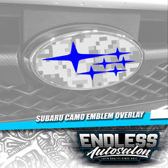 2015+ Subaru WRX/STI Camo Blue Emblem Overlay - Endless Autosalon