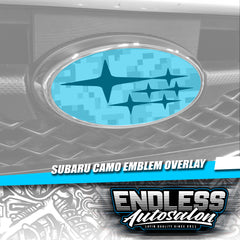 2015+ Subaru WRX/STI Camo Blue Emblem Overlay - Endless Autosalon