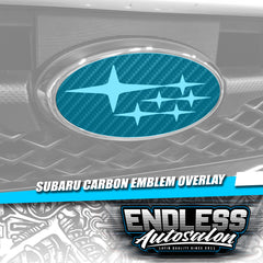 2008+ Subaru WRX/STI Sedan Carbon Fiber Emblem Overlay - Endless Autosalon