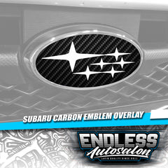 2008+ Subaru WRX/STI Carbon Fiber Emblem Overlay - Endless Autosalon