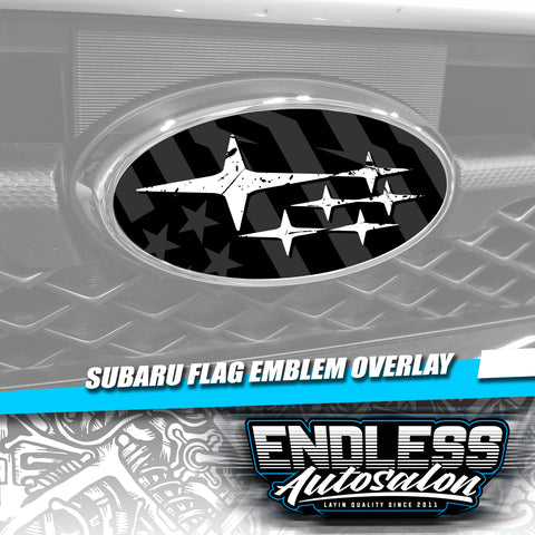 2008+ Subaru WRX/STI Gymkhana Flag Emblem Overlay