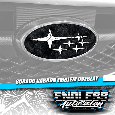 2003+ Subaru Forester Forged Carbon Fiber Emblem Overlay