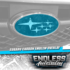 2008+ Subaru WRX/STI Forged Carbon Fiber Emblem Overlay - Endless Autosalon