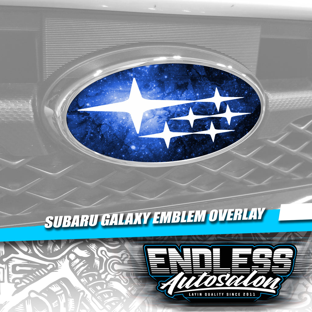 2008+ Subaru WRX/STI Galaxy Blue Emblem Overlay - Endless Autosalon