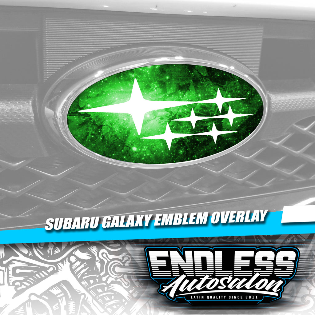 2008+ Subaru WRX/STI Galaxy Green Emblem Overlay - Endless Autosalon