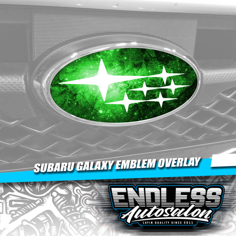 2008+ Subaru WRX/STI Galaxy Green Emblem Overlay