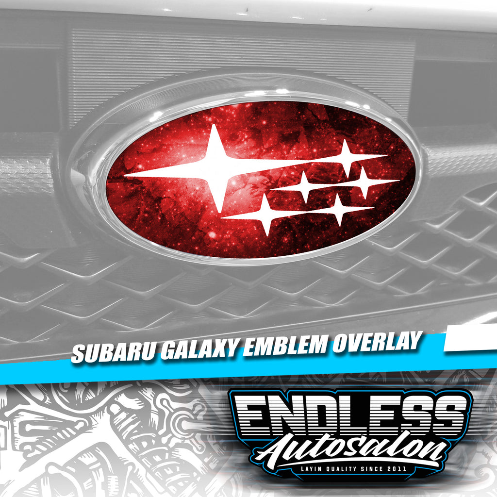 2008+ Subaru WRX/STI Sedan Galaxy Red Emblem Overlay - Endless Autosalon