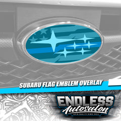 2008+ Subaru WRX/STI Gymkhana Flag Blue Emblem Overlay - Endless Autosalon