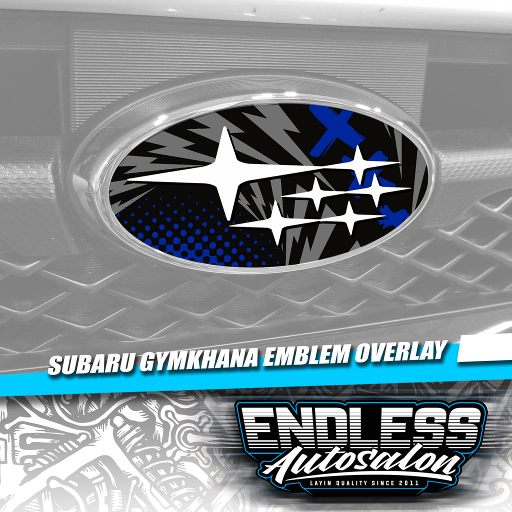 2008+ Subaru WRX/STI Sedan Gymkhana Blue Emblem Overlay - Endless Autosalon