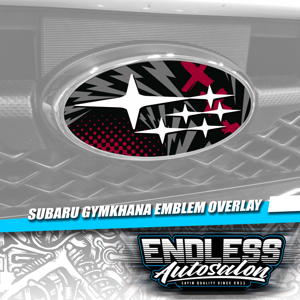 2008+ Subaru WRX/STI Gymkhana Red Emblem Overlay - Endless Autosalon